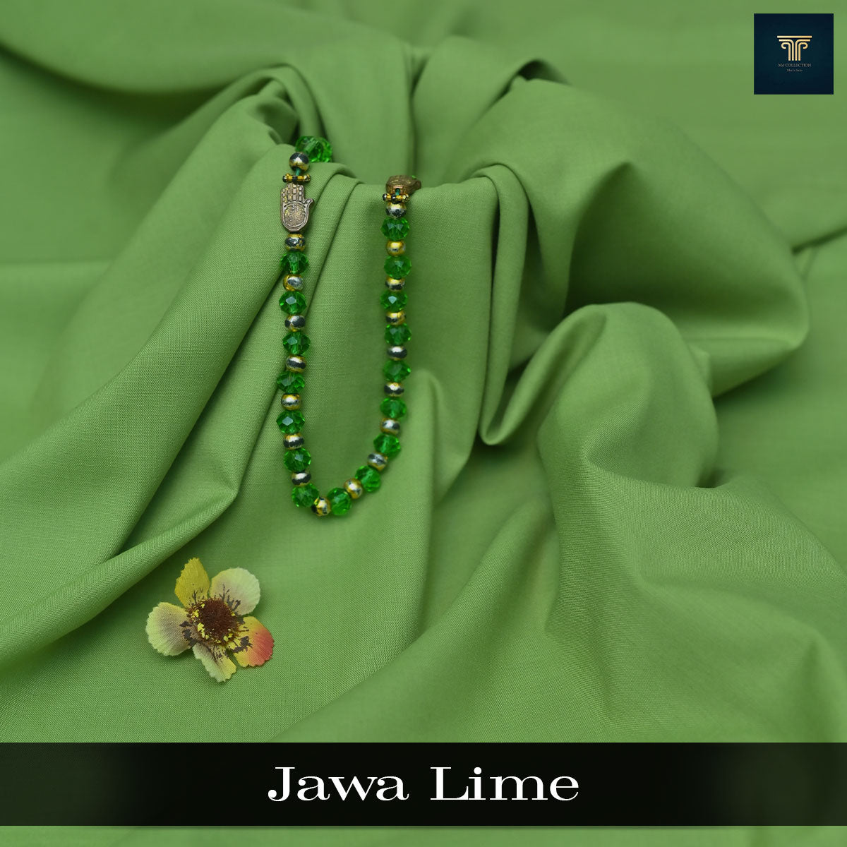 MA Collection unstitched Jawa Lime Suit